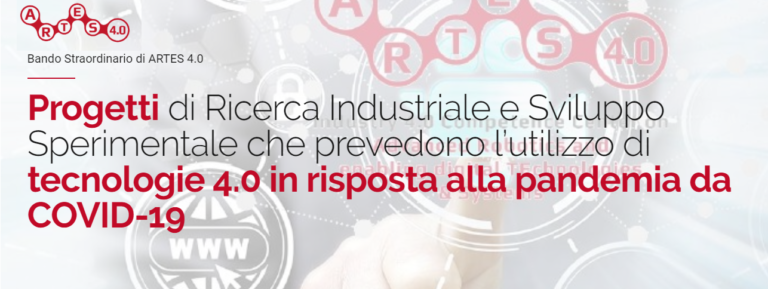 ARTES 4.0 – BANDO STRAORDINARIO Emergenza COVID-19