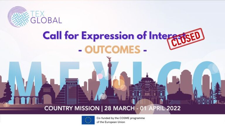 La Call for Expression of Interest per la missione internazionale in Messico nell’ambito del progetto TEXGLOBAL è chiusa!