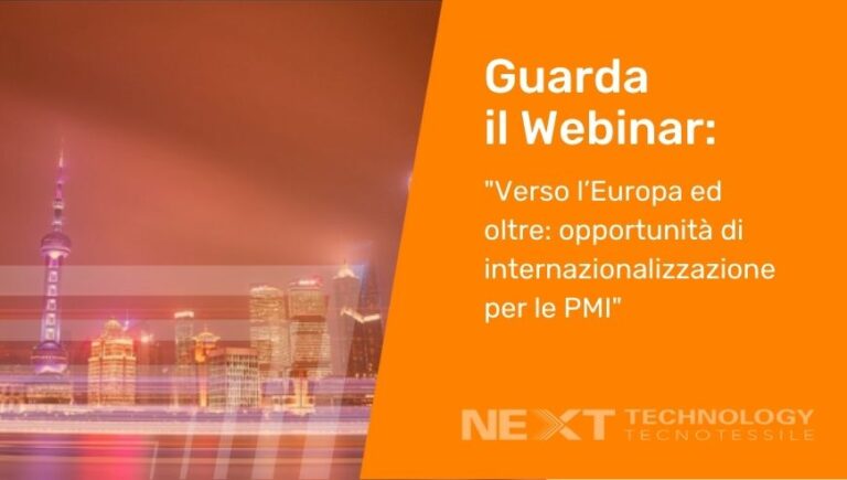 Guarda la registrazione del Webinar “Verso l’Europa ed oltre: opportunità di internazionalizzazione per le PMI”.
