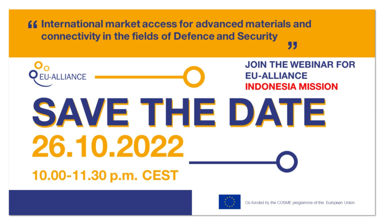 SAVE THE DATE: il 26.10.2022 partecipa al Webinar di presentazione della missione in Indonesia di EU-ALLIANCE